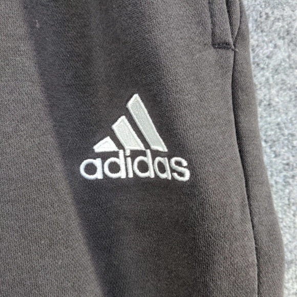 Adidas Men's Jogger Sweatpants Black Medium Drawstring Waist Side Striped #6 - Picture 5 of 16